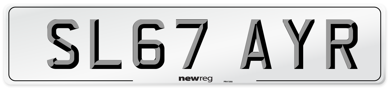SL67 AYR Number Plate from New Reg